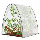Sekey Sechseckiges Gewächshaus 160x160x180 cm – Tomatengewächshaus aus PE-Folie 135 g/m², stabil & winterfest, mit Reißverschlusstür & Belüftungsfenster für Garten, Balkon & Indoor
