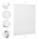 Sekey Klemmfix Plissee ohne Bohren – freihängend, verstellbare Spannung, 1,5 cm Alu-Schiene, Muster