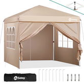 Sekey 3x3 m Faltpavillon mit 4 Seitenteilen