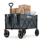 Sekey Bollerwagen Faltbar 120L – bis 100kg belastbar, Geländetauglicher Handwagen mit Bremse & verstellbarer Zugstange (83–103 cm), klappbar & kompakt für Camping, Einkauf & Transport, 4029 Pro, 4030