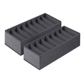 Sekey Schubladen-Organizer Set 8 Fächer, Vliesstoff, 2 Größen (19×40×11 cm & 22×51×11 cm), für Kleidung, Accessoires & Alltagsartikel