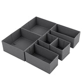 Sekey Aufbewahrungsboxen Set S 6er Stoffboxen in verschiedenen Größen | Faltbar, formstabil & ideal für Schubladen