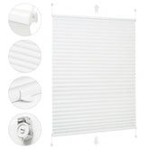 Sekey Klemmfix Plissee ohne Bohren – freihängend, verstellbare Schnurspanner, 1,5 cm Alu-Schiene, Weiß