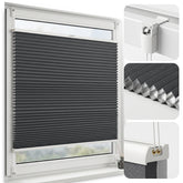 Salcar Wabenplissee Anthrazit ohne Bohren – Verdunkelungsplissee Thermo Doppelplissee Klemmfix für Fenster & Türen, Up & Down Plissee mit Hitze- und Schallschutz
