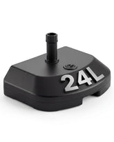 Sekey Halbrunder Sonnenschirmständer befüllbar – 32–38 mm, Kunststoff, bis 32 kg (Sand) / 24 L (Wasser), Schwarz