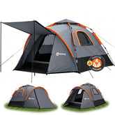 Sekey 2-Personen Campingzelt mit Hydraulik Pop-up System – Wurfzelt 2-in-1, wasserdicht PU3000+, UV50+ Schutz, Kuppelzelt mit Vorzelt & Markise für Outdoor & Familie, Grau
