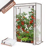 Sekey Gewächshaus Klein mit 2 Abdeckungen – 150×100×50 cm, inkl. Insektennetz für Sommer & Winter