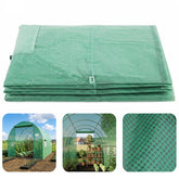 Sekey Ersatzfolie für Folientunnel 300 × 200 × 200 cm – 140 g/m² PE-Gitterfolie mit 4 Fenstern & 2 Türen, UV-beständig, reißfest, Gewächshaus-Ersatzabdeckung ohne Gestell