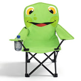 Sunula Kinder Klappstuhl Outdoor – Campingstuhl mit Frosch-Motiv & Getränkehalter, leicht & stabil, faltbar für Garten, Picknick & Camping