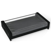 Sekey Unterbett-Aufbewahrungsbox mit Rollen 78 × 44 × 14 cm, Metallrahmen & PVC-Fenster für Kleidung & Bettwäsche