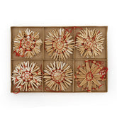 Salcar 24-teiliges Strohstern-Set – Handgefertigter Christbaumschmuck aus Naturstroh für eine nachhaltige und festliche Weihnachtsdekoration