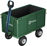 Sekey Bollerwagen Gartenwagen Serie Titan – 550 kg belastbar, 200L Transportkarre mit patentiertem Handgriff, 10-Zoll Vollgummi-Luftreifen, rostfrei & klappbar für Garten, Baustelle & Transport
