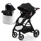Sekey BW600 3-in-1 Kombi-Kinderwagen Reisesystem mit Babyschale, Liegewanne & Buggy, Moskitonetz, Regenschutz, Federung, 5-Punkt-Gurt, All-Wetter Travel System 0 Jahre