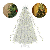 Salcar 1.5 m LED Lichterkette für Weihnachtsbaum, mit 8 Strängen, 200 LEDs Salcar