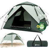Sekey 2-Personen Kuppelzelt mit Hydraulik Pop-up System – Campingzelt wasserdicht PU3000+, UV50+ Sonnenschutz, 2-in-1 Strand- & Outdoor-Zelt mit Tragetasche