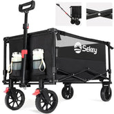 Sekey 160L / 100KG Faltbarer Bollerwagen, mit Praktischem Reißverschluss Sekey