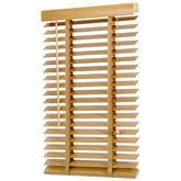 Sekey Jalousie aus Echtholz- Naturholzfarbe - 50 mm Lamellen mit natürlicher Holzoptik SEKEYMALL