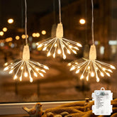 Salcar LED Feuerwerk Lichterkette Warmweiß – 45 / 90 LEDs, 3D Leuchtstäbe, 3 & 6 Stränge, batteriebetrieben, Fenster & Deko