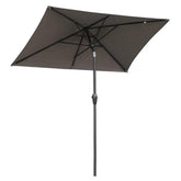 Sekey 210 x 140 cm Alu Sonnenschirm mit Kurbel, Sonnenschutz UV50+ Sekey
