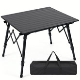 Sekey Campingtisch Aluminium Faltbar 72x69 cm – Ultraleichter Klapptisch Höhenverstellbar 46–66 cm, Wetterfest Balkontisch & Gartentisch mit Tragetasche