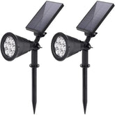 Salcar 2er Set LED Solar Gartenleuchte, mit 1800 mAh Akku Salcar