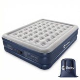 Sekey XXL Luftmatratze selbstaufblasend 2 Personen 203×152×46 cm, Luftbett mit integrierter elektrischer Pumpe, einstellbarer Härtegrad, komfortables Gästebett, schnell aufblasbar