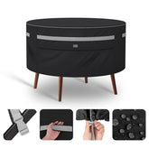 Sekey runde Gartenmöbel Schutzhülle Ø130 × 71 cm wasserdicht für Gartentisch und Outdoor-Möbel