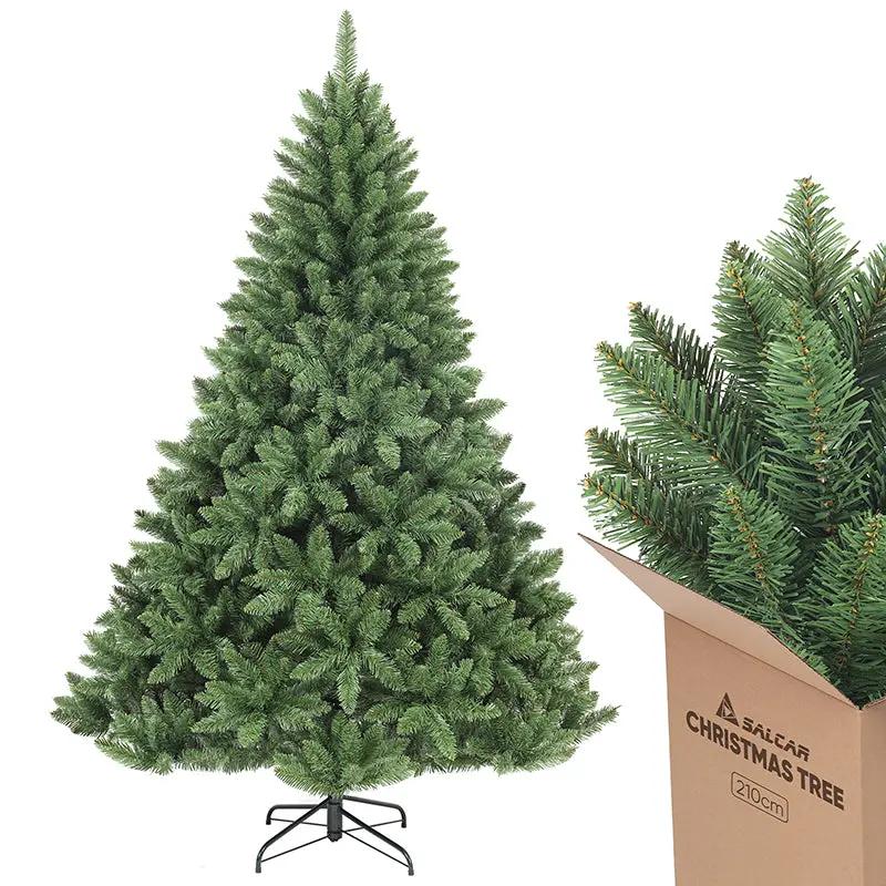 Salcar 120/150/180/210/240cm Künstlicher Weihnachtsbaum, mit 290/458/730/1066/1546 PVC-Nadeln Salcar