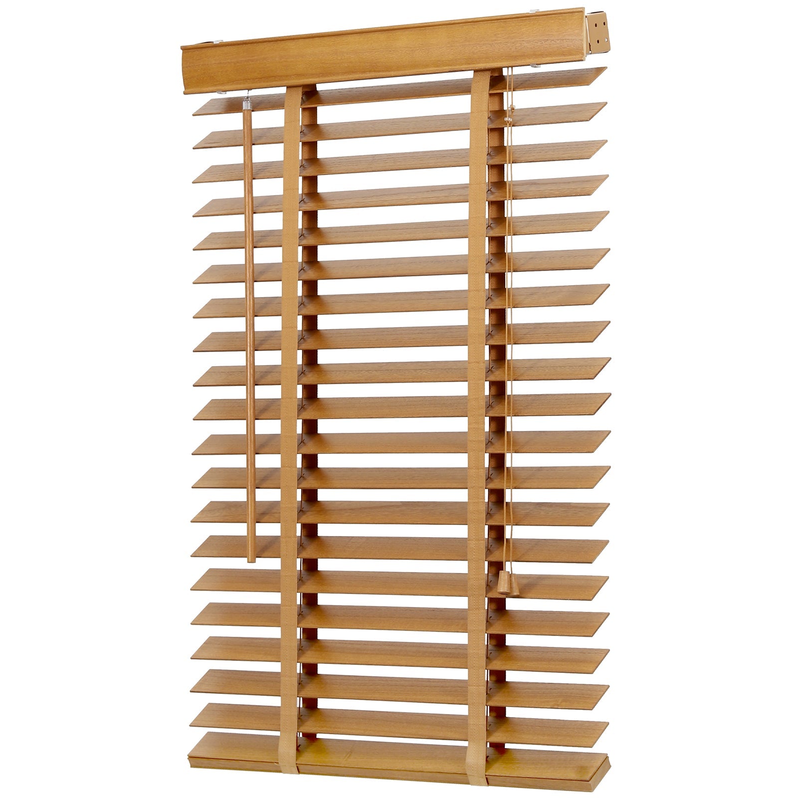 Sekey Jalousie aus Echtholz- Eichenfarbe - 50 mm Lamellen mit natürlicher Holzoptik Sekey