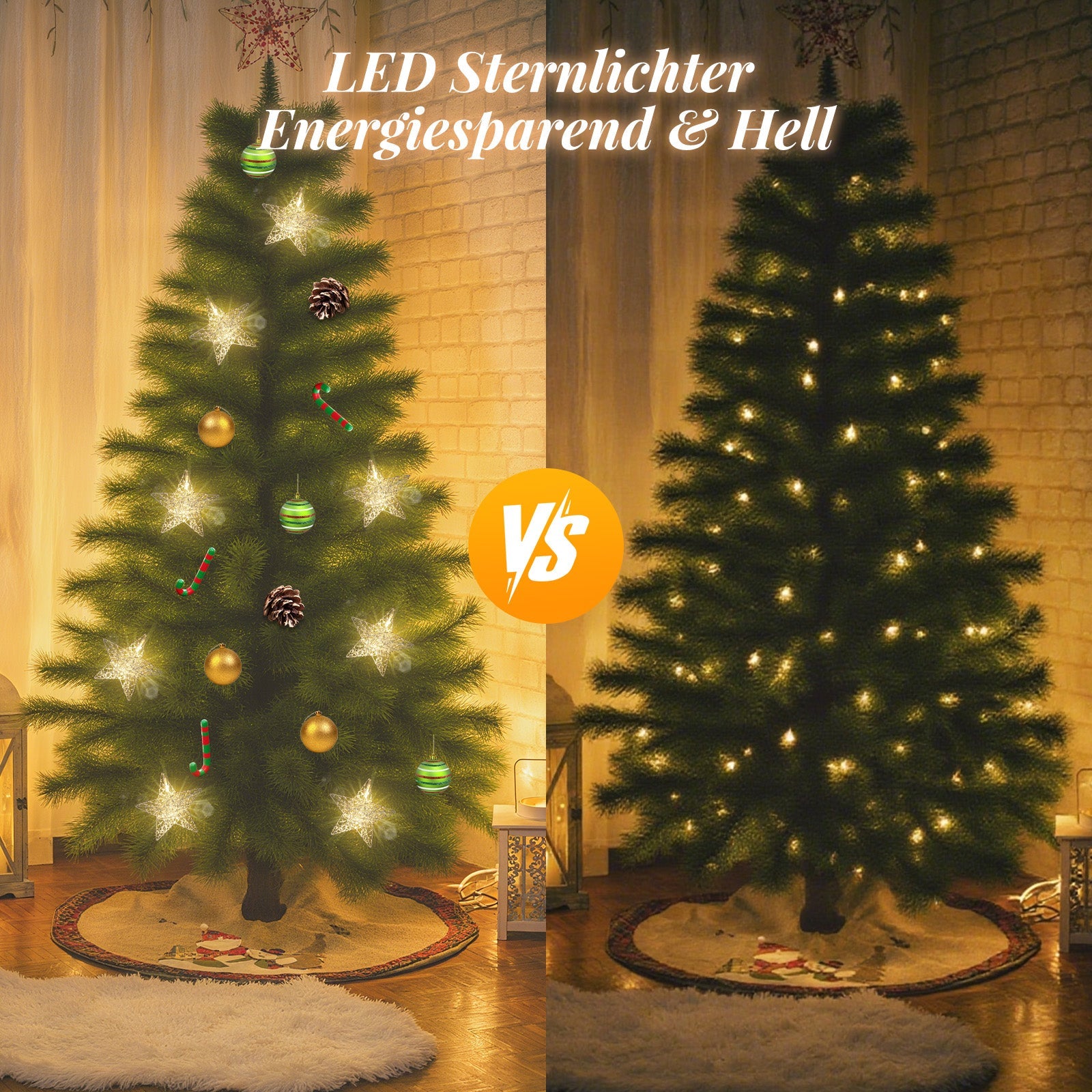 Salcar LED-Sterne 3er-Set Ø15 cm – Warmweiße Fensterdeko mit Netzstecker & Timer, Superhelle LEDs, Weihnachtsdeko für Innen & Außen Salcar