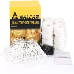 Salcar 3m/5m/10m/15m/20m LED Laternen-Lichterkette, 10/20/40/50/80 LEDs, 31V GS-zertifizierte Stromversorgung Salcar
