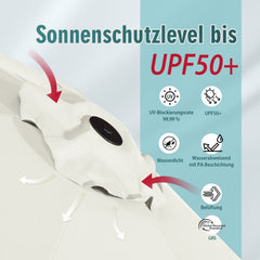 Sekey Sonnenschirm 400 x 220 cm Doppel Sonnenschirm mit Ständer Doppelsonnenschirm Garten Sekey