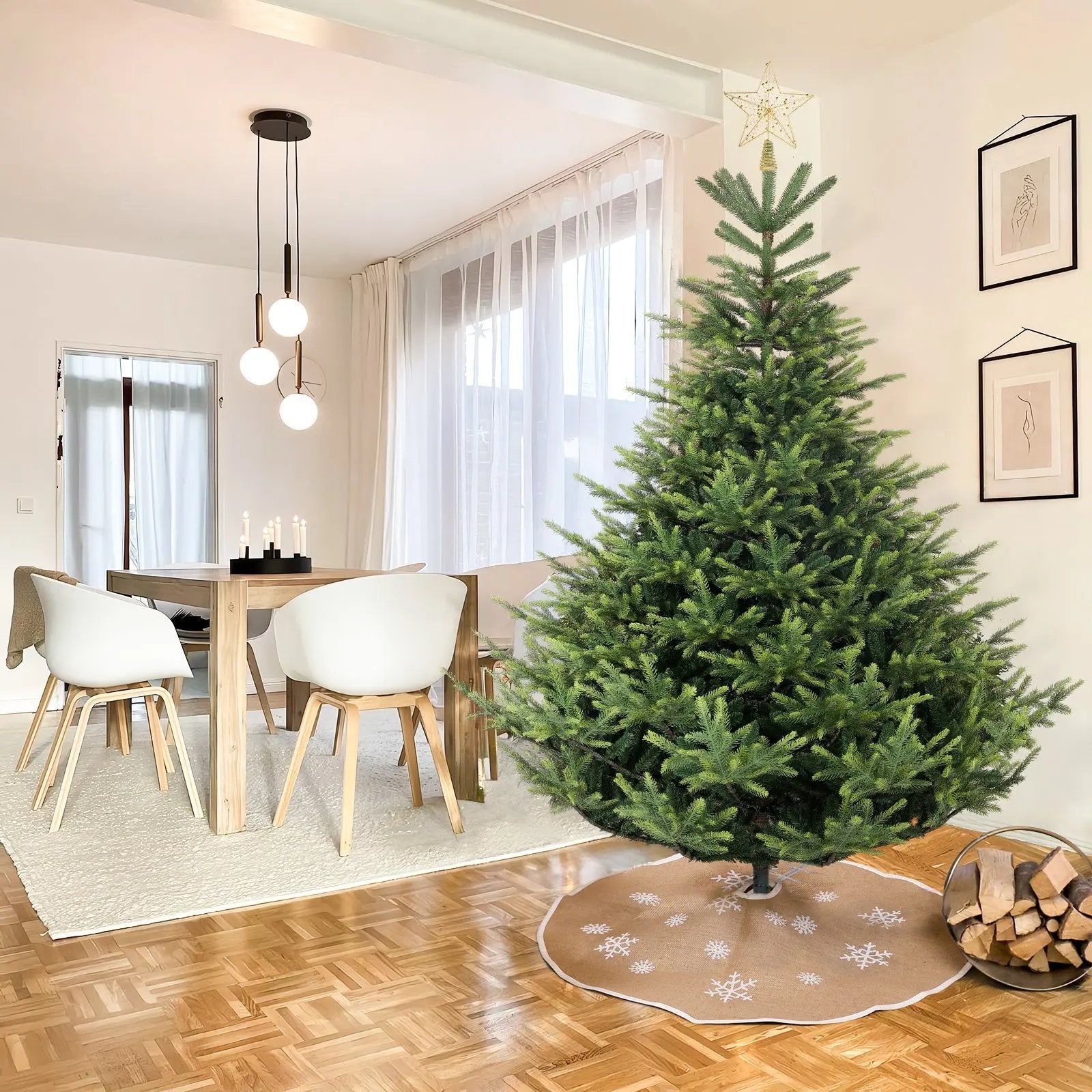 Salcar 180/210cm Künstlicher Weihnachtsbaum, 2525/3557 Zweige, 74 % PE Salcar