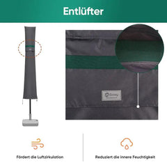 Sekey 190 x 30/50 cm Schutzhülle für 350 cm Sonnenschirm, aus Polyester-Gewebe Sekey