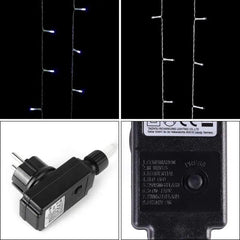 Salcar 2m/ 5m / 10m LED Eisregen Lichterkette, 80/ 200 / 400 LEDs, 31V GS-zertifizierte Stromversorgung Salcar