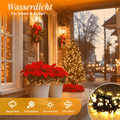 Salcar LED Lichterkette Warmweiß, 100/200/300 LEDs, 16m/32m/48m, 31V, 8 Modi, Timer & Memory, IP44 Wasserdicht, Weihnachtsbeleuchtung Außen Innen Salcar