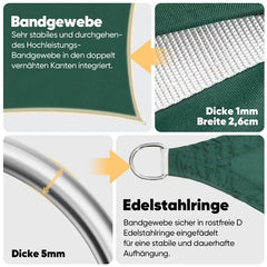 Sekey Sonnensegel mit Kit PES Sonnenschutzsegel Wasserdicht Sekey