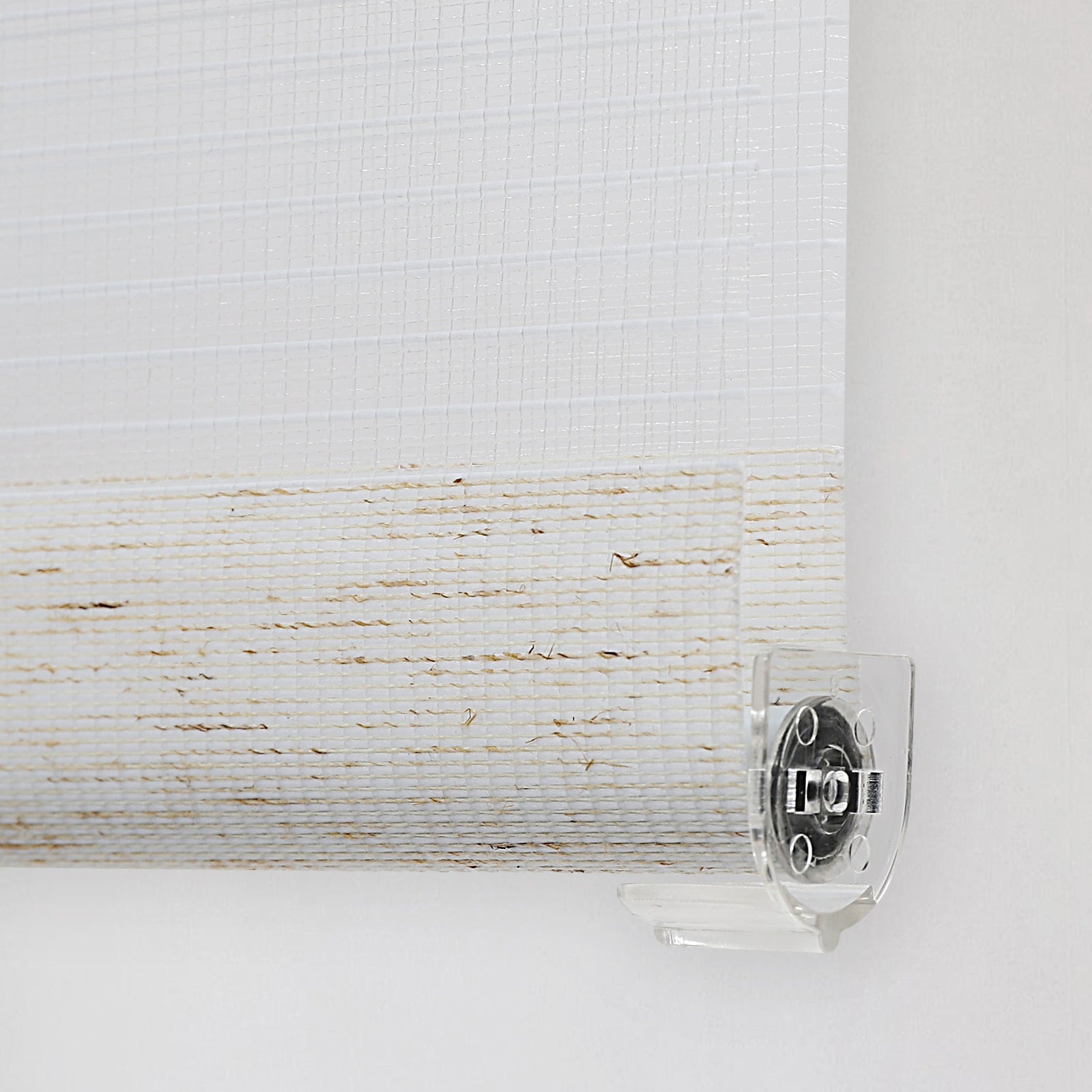 Sekey Stufenlos verstellbares Doppelrollo mit Klemmfix ohne Bohren, lichtdurchlässig & blickdicht, einfache Montage, ideal für Fenster in jedem Raum - Weiß Sekey