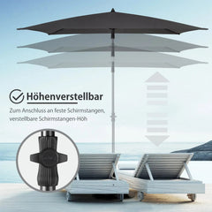 Sekey 180 x 125 cm Balkonschirm Rechteckig mit Schutzhülle, Sonnenschutz UV50+ Sekey