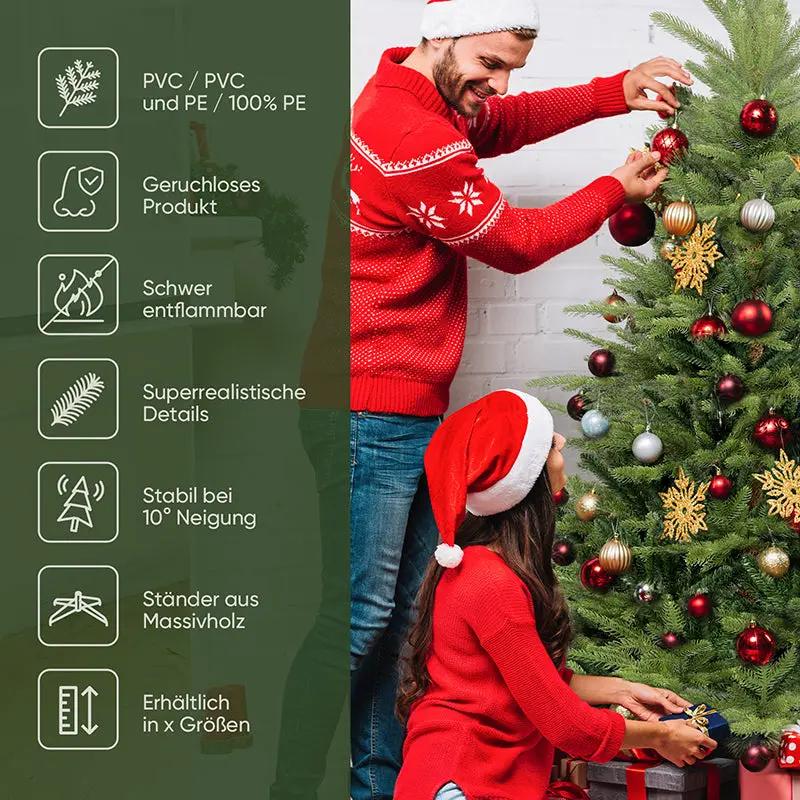 Salcar 120/150 cm Künstlicher Weihnachtsbaum, Fichte, mit 924/1372 PE-Zweige und 116/266 PVC-Zweige Salcar