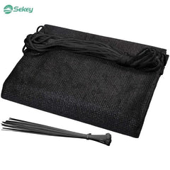Sekey Balkon Sichtschutz aus 220 g/m² HDPE, Schwarz Sekey