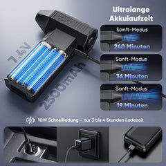 Salcar Elektrischer Air Duster X3 mini mit 110.000 U/min – Tragbares & Wiederaufladbares Staubgebläse mit Turbomodus für PC, Auto & Haushalt Salcar