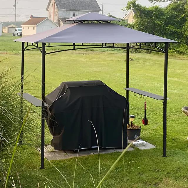 Sekey 245 x 150 x 250 cm Grillpavillon mit Ablage und Haken Sekey