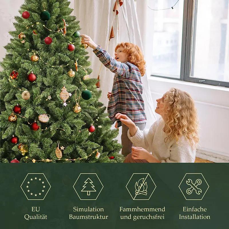 Salcar 120/150/180/210/240cm Künstlicher Weihnachtsbaum, mit 290/458/730/1066/1546 PVC-Nadeln Salcar