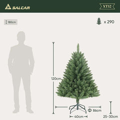 Salcar 120/150/180/210/240cm Künstlicher Weihnachtsbaum, mit 290/458/730/1066/1546 PVC-Nadeln Salcar