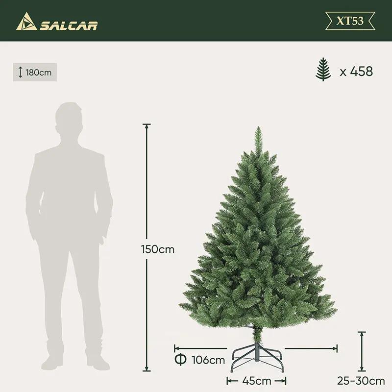 Salcar 120/150/180/210/240cm Künstlicher Weihnachtsbaum, mit 290/458/730/1066/1546 PVC-Nadeln Salcar