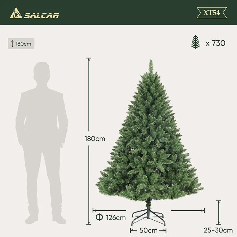 Salcar 120/150/180/210/240cm Künstlicher Weihnachtsbaum, mit 290/458/730/1066/1546 PVC-Nadeln Salcar