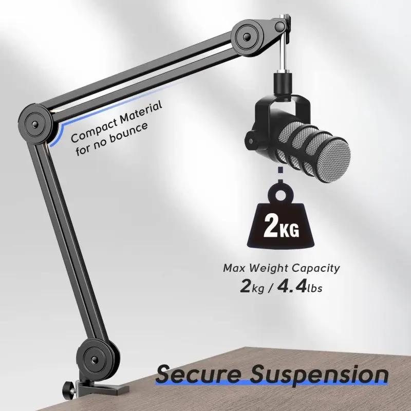 Fifine 2 kg Mikrofon Arm mit Mikrofonclip, 3/8" bis 5/8" Adapter, BM63 Sekey