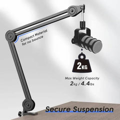 Fifine 2 kg Mikrofon Arm mit Mikrofonclip, 3/8" bis 5/8" Adapter, BM63 Sekey