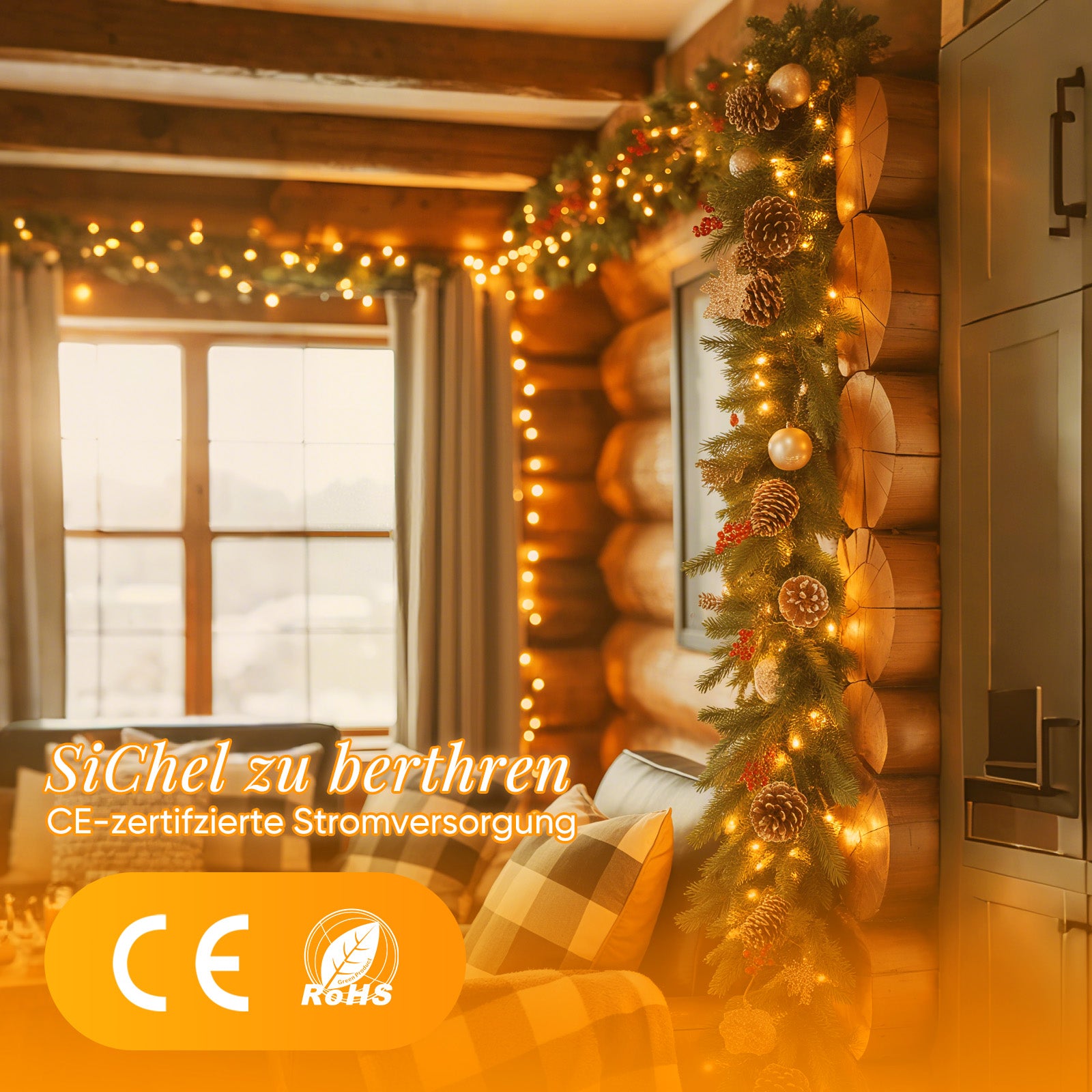 Salcar LED Lichterkette Warmweiß, 100/200/300 LEDs, 16m/32m/48m, 31V, 8 Modi, Timer & Memory, IP44 Wasserdicht, Weihnachtsbeleuchtung Außen Innen Salcar